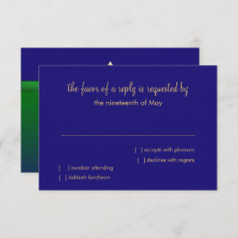 Convites Placa RSVP Verde Brilhante e Estrela Azul