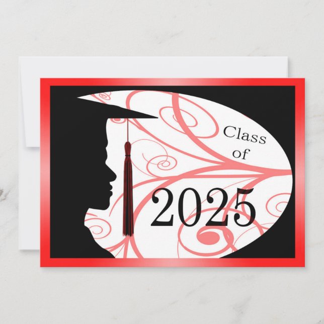 Convites Placa Silhouette 2025 do Red and Black Man (Frente)
