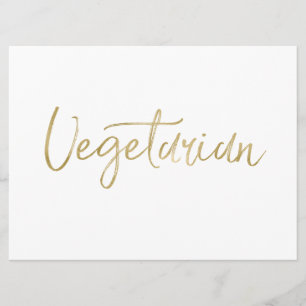 Convites Placa "Vegetariano"   Letreiro Estiloso à Mão em D