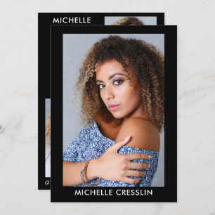 Convites Placa Zed Comp Comp de Foto do Ator 3 5x7 Blk