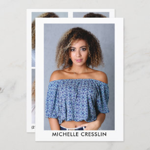 Convites Placa Zed Comp de Ator de 4 Fotografias 5x7