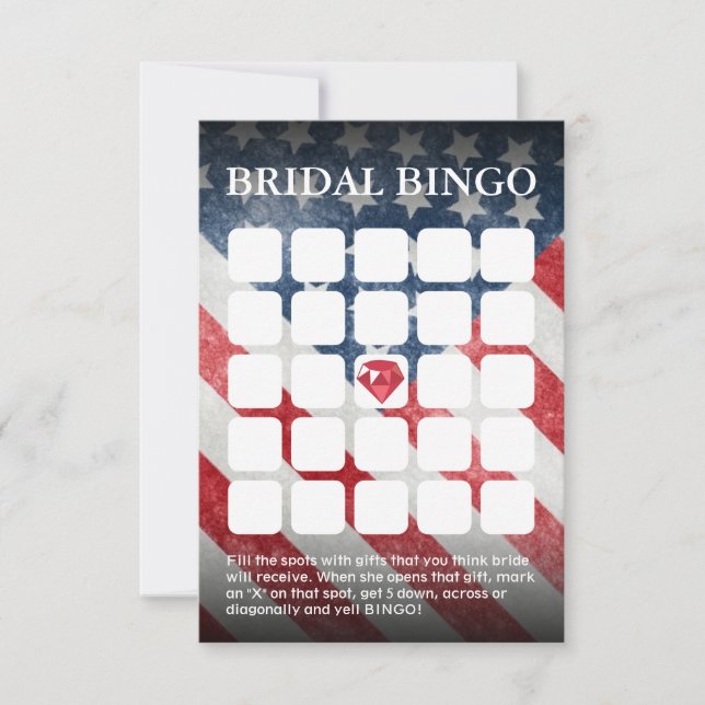 Convites Placas de Bingo Chá de panela/Casamento com Bandei (Frente)