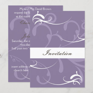 Convites Placas De Casamento Elegante Roxo