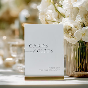 Convites Placas de Casamento Simples em Preto e Branco para