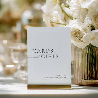 Convites Placas de Casamento Simples em Preto e Branco para