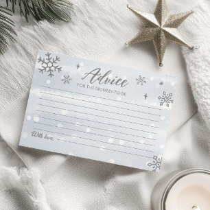 Convites Placas de conselho para Chás de fraldas de inverno