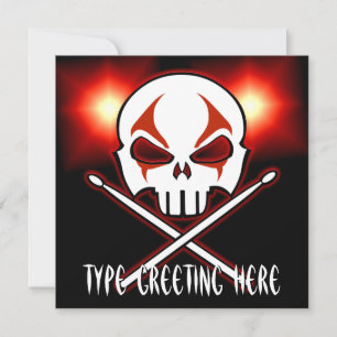 Convites Placas de Drummer Personalizadas do Rock & RoIl Co