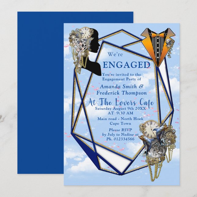 Convites Placas de Festa de casamento e presentes de Eterno (Frente/Verso)