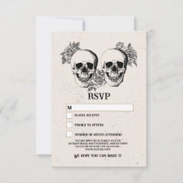 Convites Placas de Halloween Rustic RSVP de Casamento