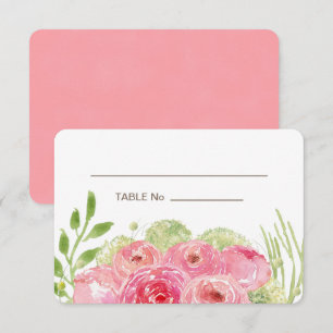 Convites Placas de Mesa de Casamento com Design Floral