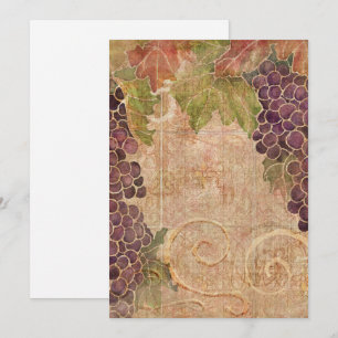 Convites Placas de Nota de Vazio de Vinho de Vinho de Vinho