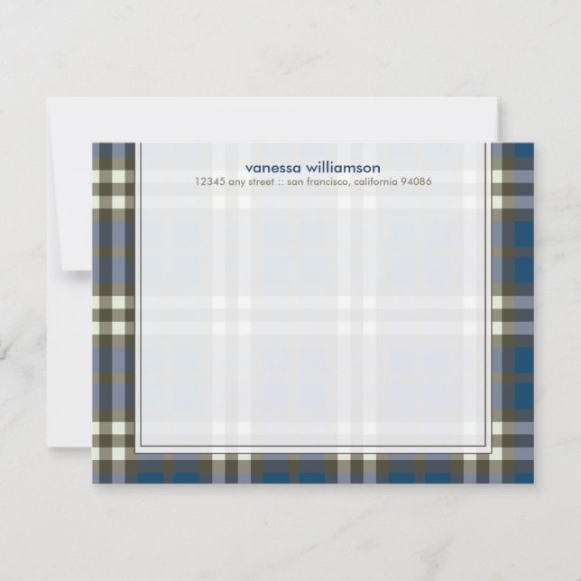 Convites Placas de Nota Plana Personalizadas de Xadrez de P (Frente)