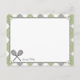 Convites Placas de Nota Plana Personalizadas do Vintage Tê