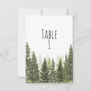 Convites Placas de Número de Mesa de Casamento Simples com