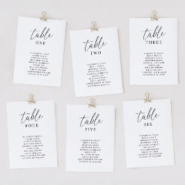 Convites Placas de Número de Tabela de Gráficos de Casament