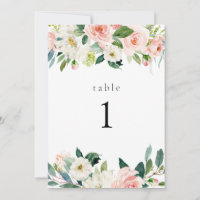 Placas de Número de Tabela Floral de Jardim Floral