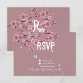 Convites Placas de Ombre 3D Cherry Blossom Botany RSVP