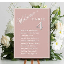 Placas de Plantação de Casamento Cor-de-Rosa Blush