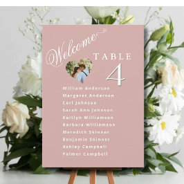 Convites Placas de Plantação de Casamento Cor-de-Rosa Blush