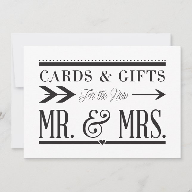 Convites Placas de Presentes de Casamento & Presentes (Frente)