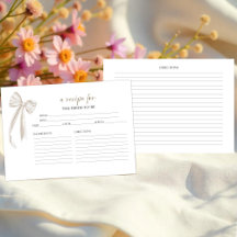 Placas de receitas do Chá de panela Floral Prosecc