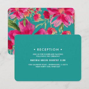 Convites Placas de Recepção de casamento de pintura de aq
