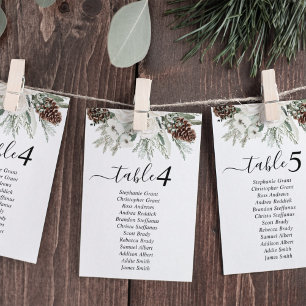 Convites Placas de Sinal do Gráfico de Casamento no inverno