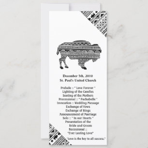 Convites Placas do Programa 4x9.25 Padrão tribal de Boho Bu
