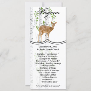 Convites Placas do Programa 4x9.25 XMAS Deer Doe Woodland B