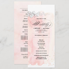 Convites Placas do Programa Casamento por Aquarela com Flor