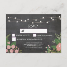 Placas Florais RSVP Chalk Wedtic Lights