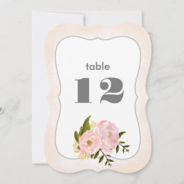 Convites Placas Números de Tabela de Casamento de Peões Ros