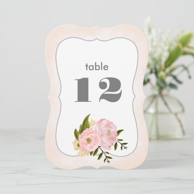 Convites Placas Números de Tabela de Casamento de Peões Ros (Em pé/Frente)