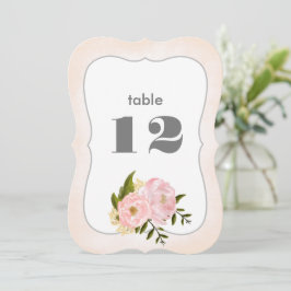 Convites Placas Números de Tabela de Casamento de Peões Ros