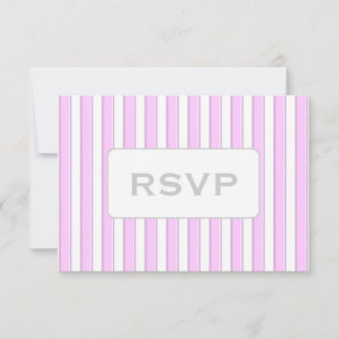 Convites Placas RSVP com faixa rosa personalizada