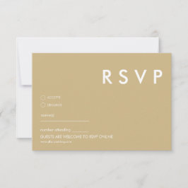 Convites Placas RSVP de Casamento Minimalista