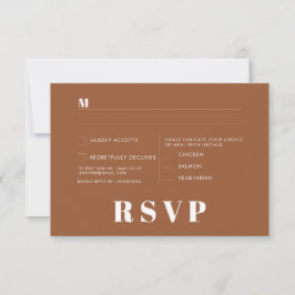 Convites Placas RSVP de Casamento Minimalista
