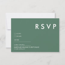 Placas RSVP de Casamento Minimalista