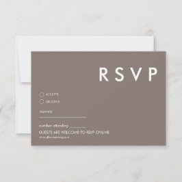 Convites Placas RSVP de Casamento Minimalista