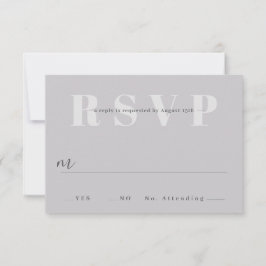 Convites Placas RSVP de Casamento Minimalista