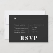 Placas RSVP de Casamento Minimalista