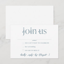 Convites Placas RSVP de Casamento Minimalista