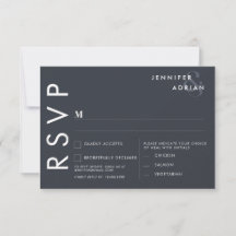 Placas RSVP de Casamento Minimalista