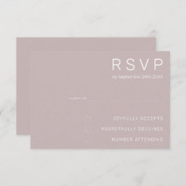 Convites Placas RSVP de Casamento Minimalista