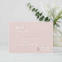 Placas RSVP de Casamento Minimalista