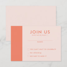 Placas RSVP de Casamento Minimalista