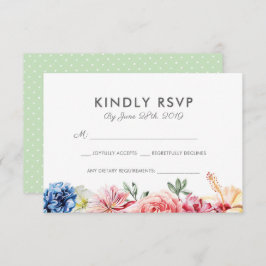 Convites Placas RSVP de Cores Fluorais Brilhantes