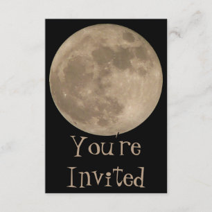 Convites Placas RSVP de Lua Completa Personalizadas