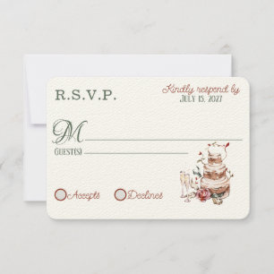 Convites Placas RSVP de outono Românticas
