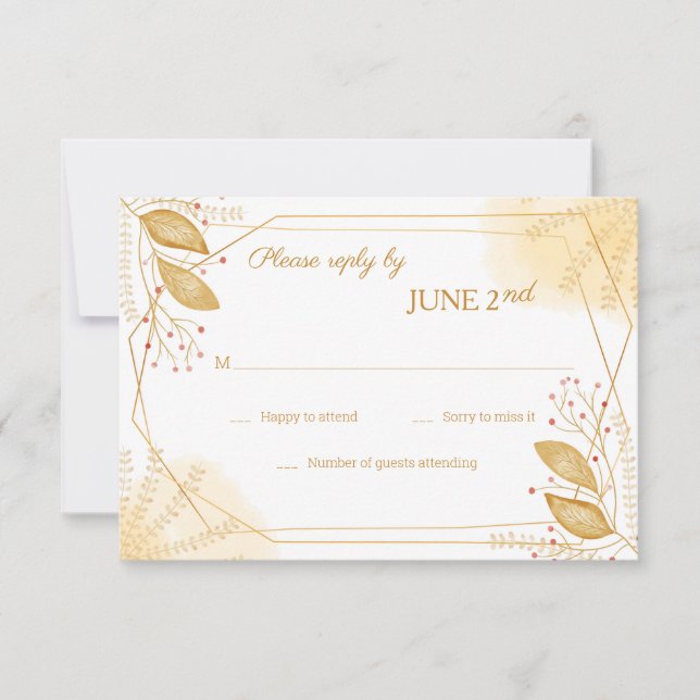 Convites Placas RSVP de Renderização (Frente)